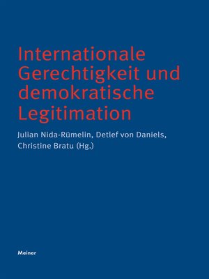 cover image of Internationale Gerechtigkeit und demokratische Legitimation